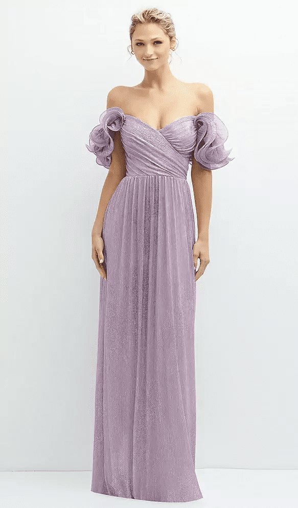 AFTER SIX MARGOT · STYLE 6883 · PLEATED METALLIC